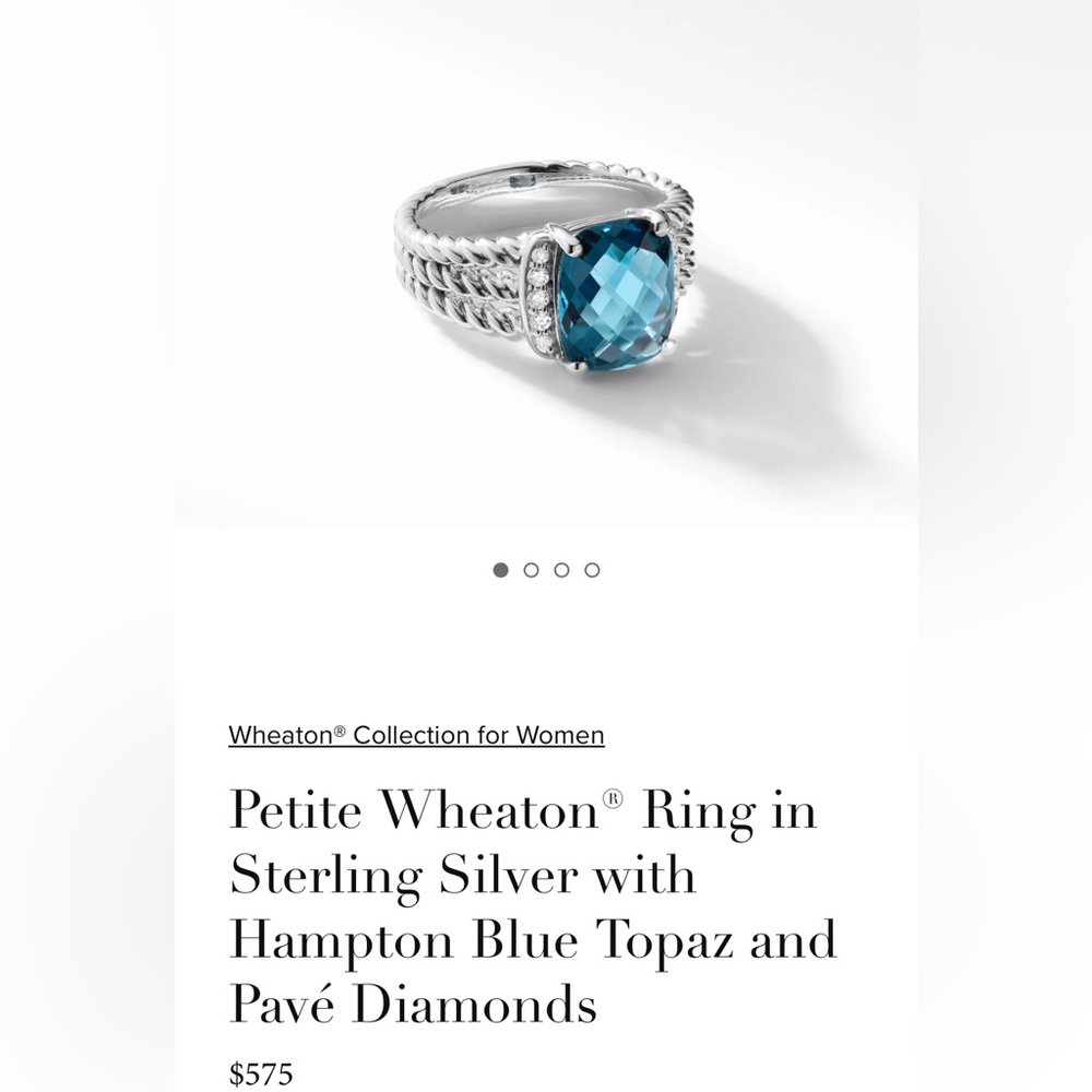 David Yurman Petite Wheaton® Ring Size 8